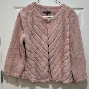 Adrienne Vittadini Blush Teddy Jacket